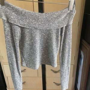 Garage off the shoulder crop top